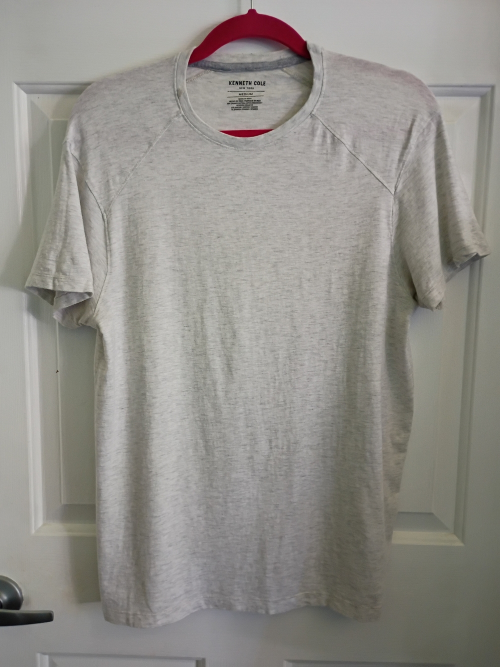 Kenneth Cole Men’s Heather Gray Crew Neck T‑Shirt